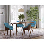 Chaise d'appoint de salle à manger moderne du milieu du siècle Bacci - Lumisource