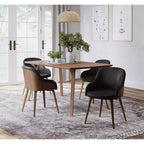Chaise d'appoint de salle à manger moderne du milieu du siècle Bacci - Lumisource