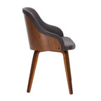 Chaise d'appoint de salle à manger moderne du milieu du siècle Bacci - Lumisource
