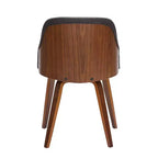 Chaise d'appoint de salle à manger moderne du milieu du siècle Bacci - Lumisource