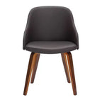 Chaise d'appoint de salle à manger moderne du milieu du siècle Bacci - Lumisource