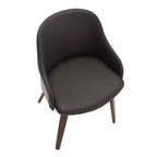Chaise d'appoint de salle à manger moderne du milieu du siècle Bacci - Lumisource