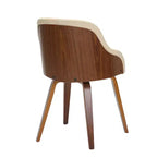 Chaise d'appoint de salle à manger moderne du milieu du siècle Bacci - Lumisource