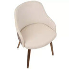 Chaise d'appoint de salle à manger moderne du milieu du siècle Bacci - Lumisource