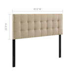 Tête de lit capitonnée en tissu Lily - Modway