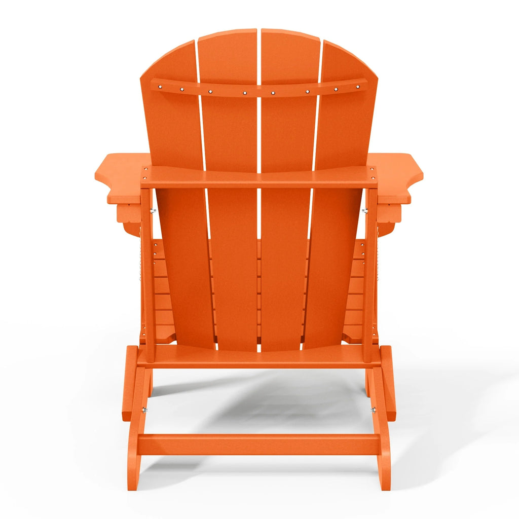 Chaise Adirondack pliante de patio d'extérieur tout temps résistante à la décoloration Polytrends Laguna