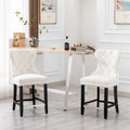 Tabouret de comptoir Carter 24 Wingback capitonné avec clous (lot de 2)