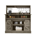 Moasis - Meuble de Bar à Café Style Ferme - 38,4 P x 119,9 L x 130,8 H cm
