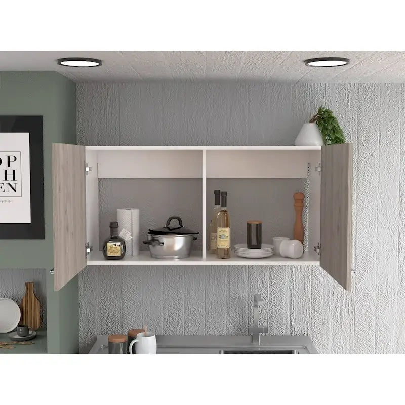 TUHOME Napoles Meuble Haut Mural Double Porte - N/A