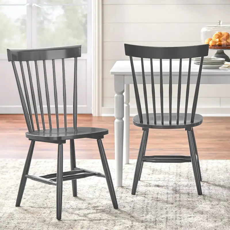 Chaises de salle à manger à barreaux en bois massif Simple Living Venice (lot de 2)