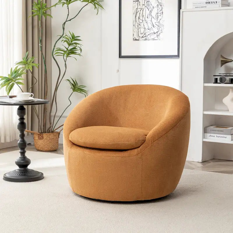 Fauteuil pivotant - Rotation à 360° - Tissu bouclé