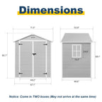 Abri de jardin en résine toutes saisons avec plancher de 1,8 m x 1,2 m / 1,8 m x 2,4 m / 2,4 m x 1,8 m / 2,4 m x 3 m, abri à outils Spire