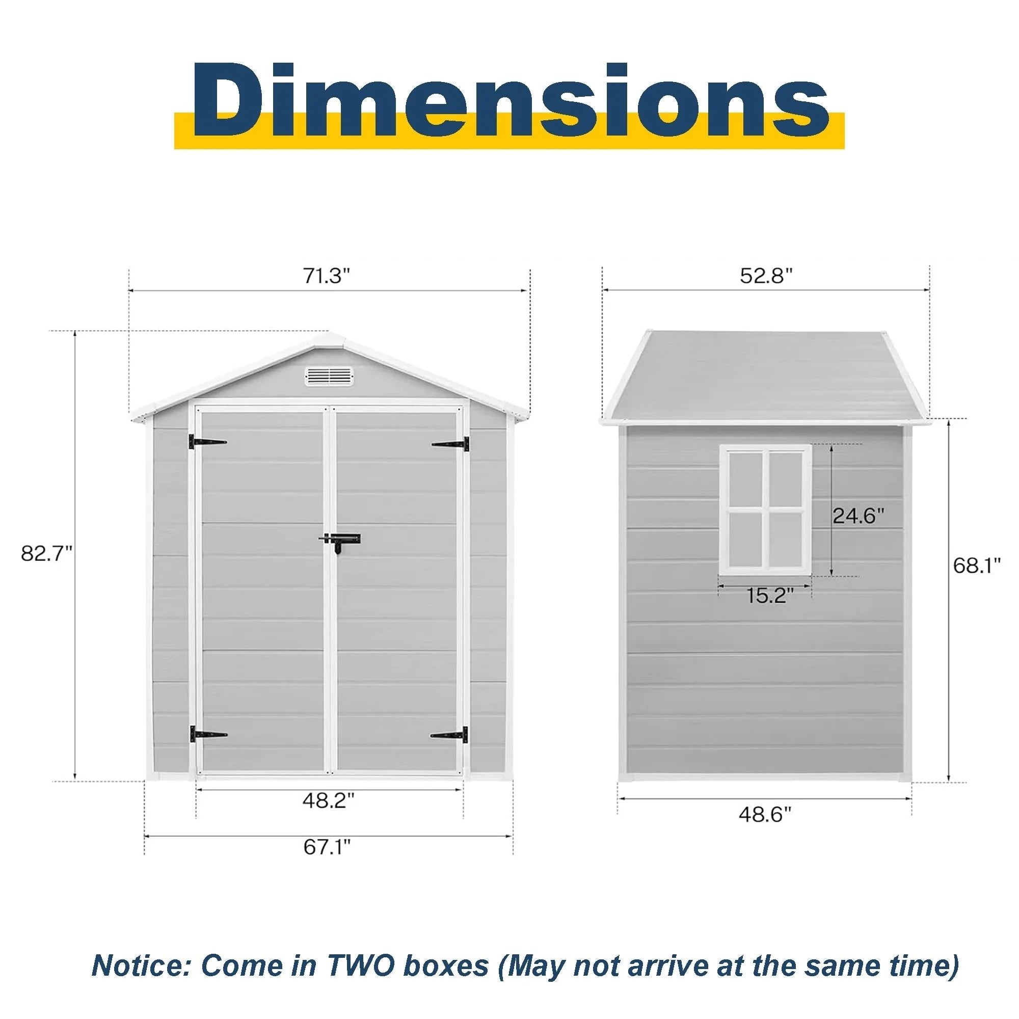 Abri de jardin en résine toutes saisons avec plancher de 1,8 m x 1,2 m / 1,8 m x 2,4 m / 2,4 m x 1,8 m / 2,4 m x 3 m, abri à outils Spire