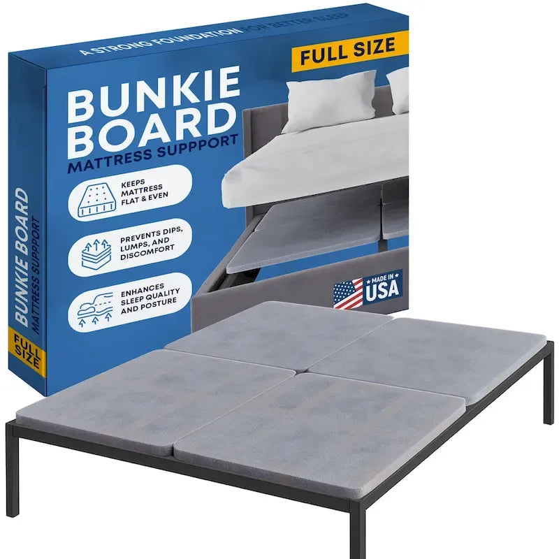 1.5 Planche Bunkie en bois fendu, entièrement assemblée, housse de ventilation en tissu - Remplace les lattes en bois ou le sommier tapissier pour les cadres de lit
