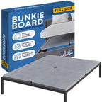 1.5 Planche Bunkie en bois fendu, entièrement assemblée, housse de ventilation en tissu - Remplace les lattes en bois ou le sommier tapissier pour les cadres de lit