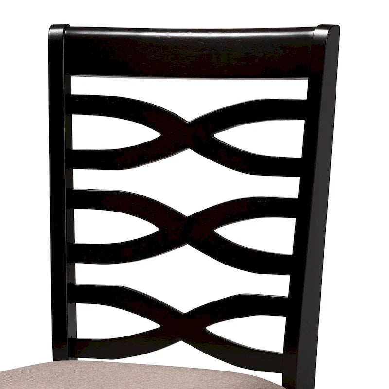 Lot de 2 chaises de salle à manger en bois Lanier (design moderne et contemporain)