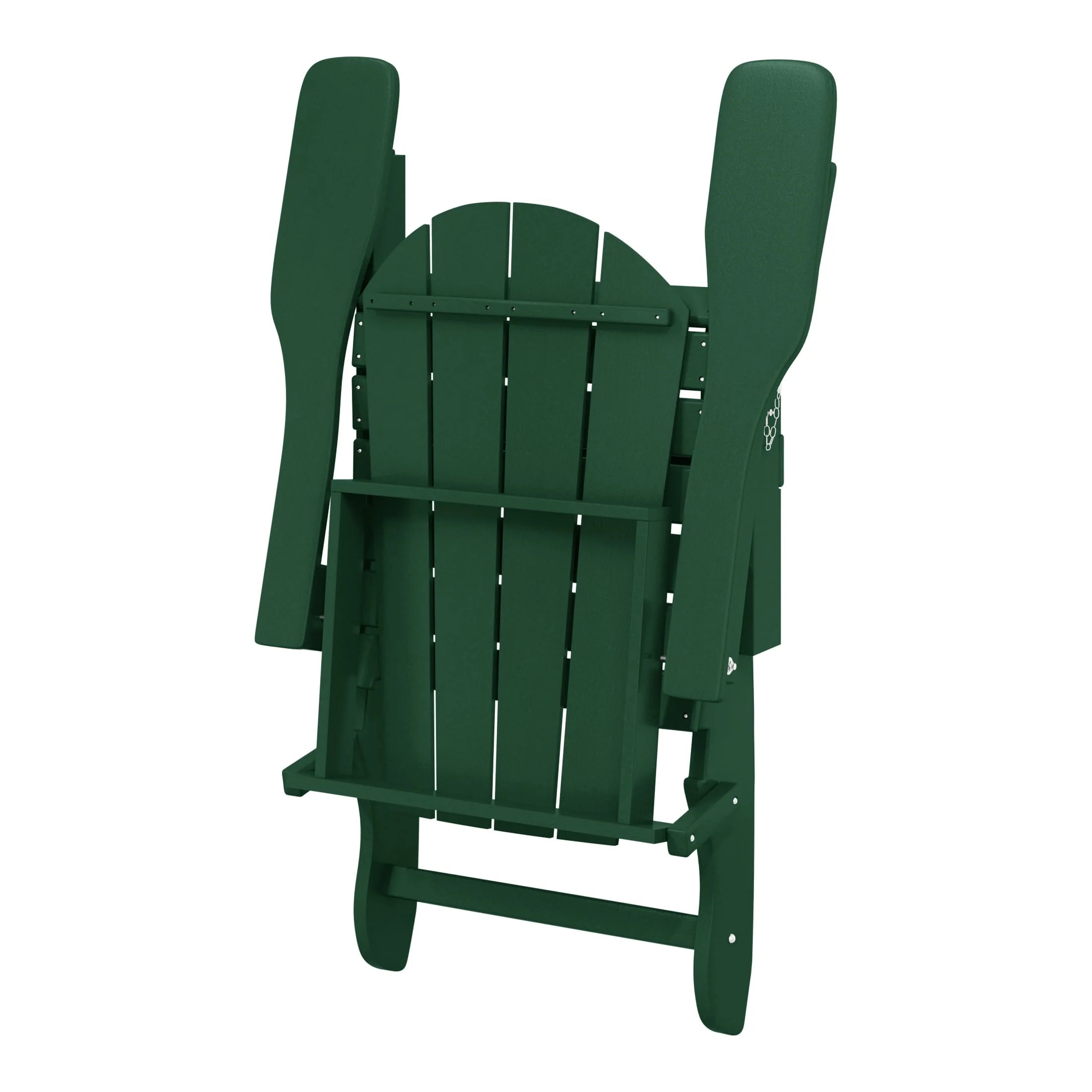 Chaise Adirondack pliante de patio d'extérieur tout temps résistante à la décoloration Polytrends Laguna