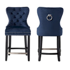 Tabouret de comptoir Carter 24 Wingback capitonné avec clous (lot de 2)