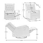Fauteuil de relaxation multi-vitesses, rotatif à 360 degrés, avec fonction de bascule