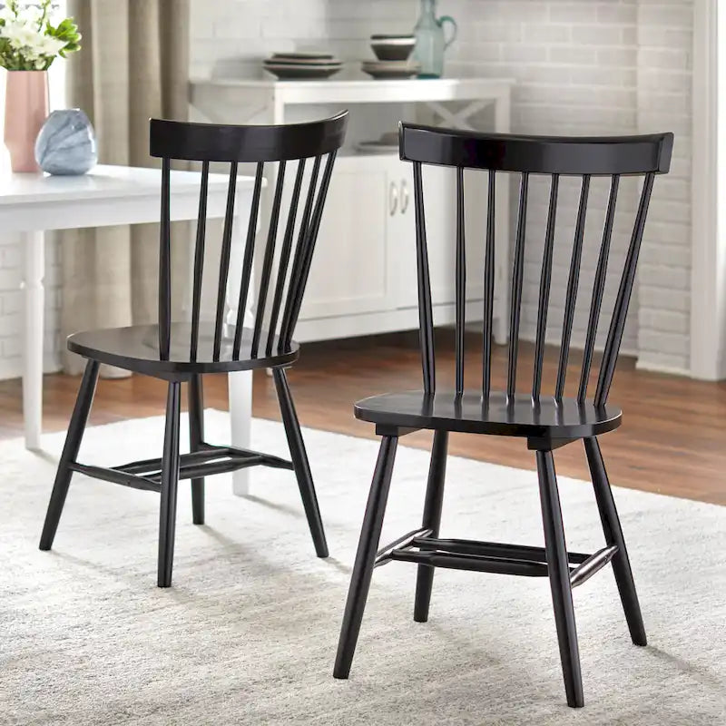 Chaises de salle à manger à barreaux en bois massif Simple Living Venice (lot de 2)