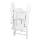 Chaise Adirondack pliante de patio d'extérieur tout temps résistante à la décoloration Polytrends Laguna