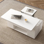 Table basse relevable et pliable avec 4 tabourets et rangement