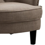 Fauteuil d'appoint capitonné à oreilles large de 76 cm en velours/lin Mignon de Moser Bay