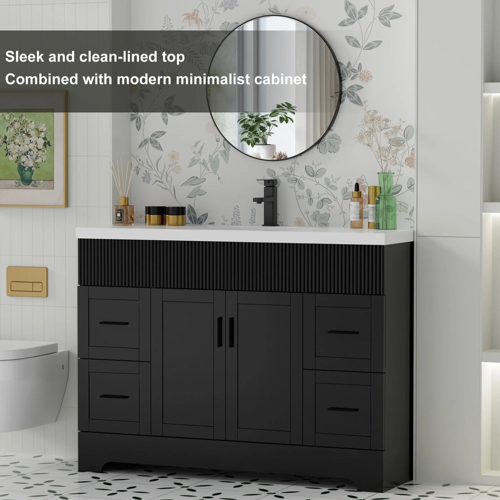 Meuble-lavabo Wavy Line 30/36/48 avec évier et robinet