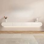 Meuble TV mural flottant en bois blanc avec rangement pour salon