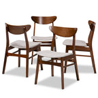 Ensemble de 4 chaises de salle à manger transitionnelles modernes du milieu du siècle Parlin