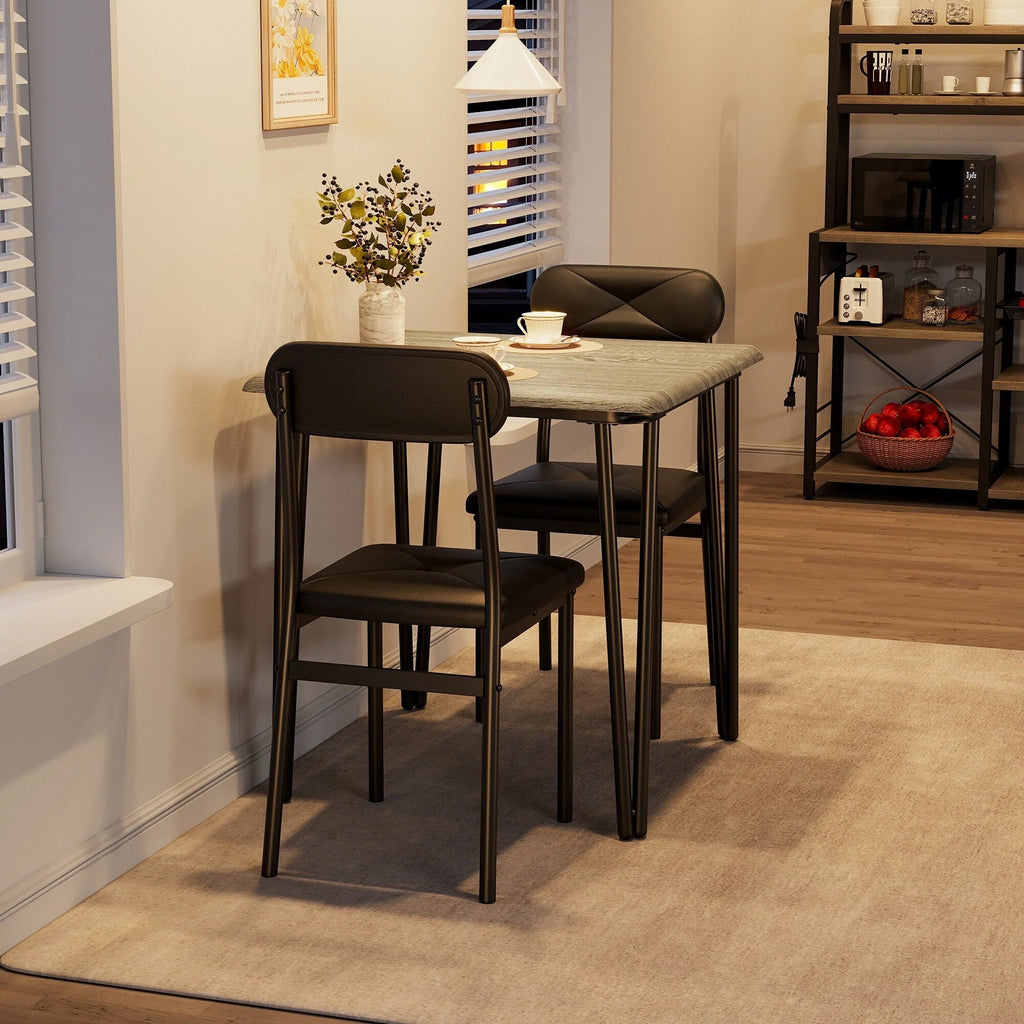 Ensemble Table et Chaises de Salle à Manger Moderne - 3 Pièces