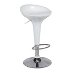 Tabouret de bar pivotant en plastique chromé, réglable en hauteur