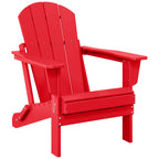 Chaise Adirondack pliante de patio d'extérieur tout temps résistante à la décoloration Polytrends Laguna