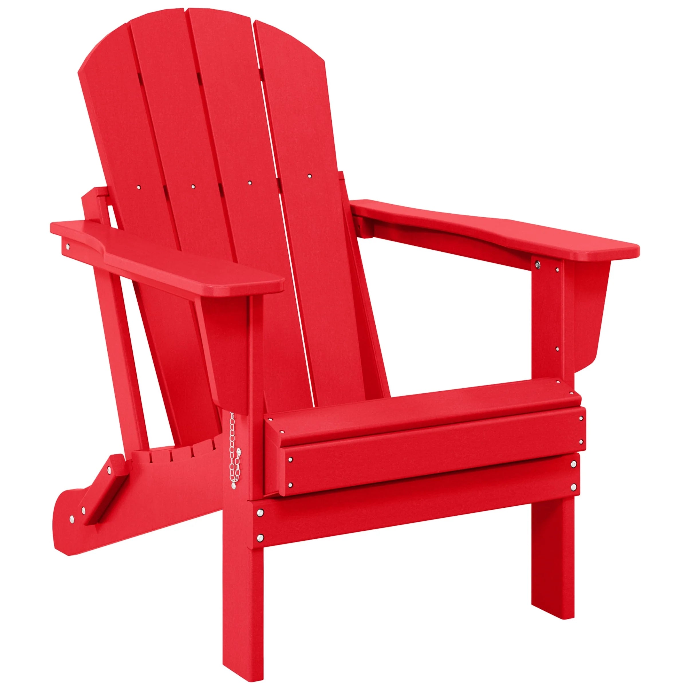 Chaise Adirondack pliante de patio d'extérieur tout temps résistante à la décoloration Polytrends Laguna
