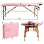 Table de massage portable 84L réglable lit de spa facial tatouage avec sac de transport