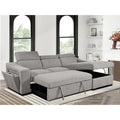 Canapé d'angle convertible Roomfitters 103 avec méridienne de rangement, appuie-tête réglables, en forme de L