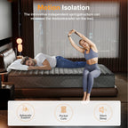SweDrea Matelas hybride en mousse à mémoire de forme moelleux 8/12 po. respirant et rafraîchissant avec CertiPUR-US, SGS et OEKO-TEX