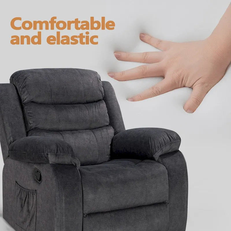 Fauteuil inclinable moelleux avec fonction massage et chauffage