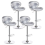 Tabourets de bar pivotants à 360° en similicuir, avec siège baquet réglable en hauteur