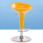 Tabouret de bar pivotant en plastique chromé, réglable en hauteur