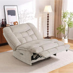 MCombo Fauteuil inclinable électrique sans accoudoirs surdimensionné à double moteur, inclinable Zeroarms parfait pour le salon en tissu PR607