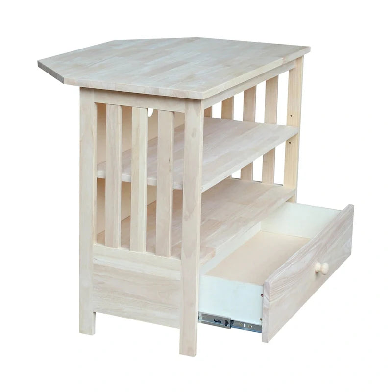 Meuble TV d'angle Mission en bois massif