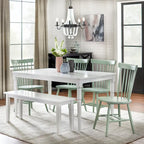 Chaises de salle à manger à barreaux en bois massif Simple Living Venice (lot de 2)