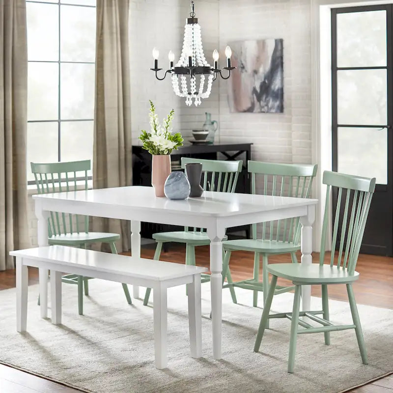 Chaises de salle à manger à barreaux en bois massif Simple Living Venice (lot de 2)