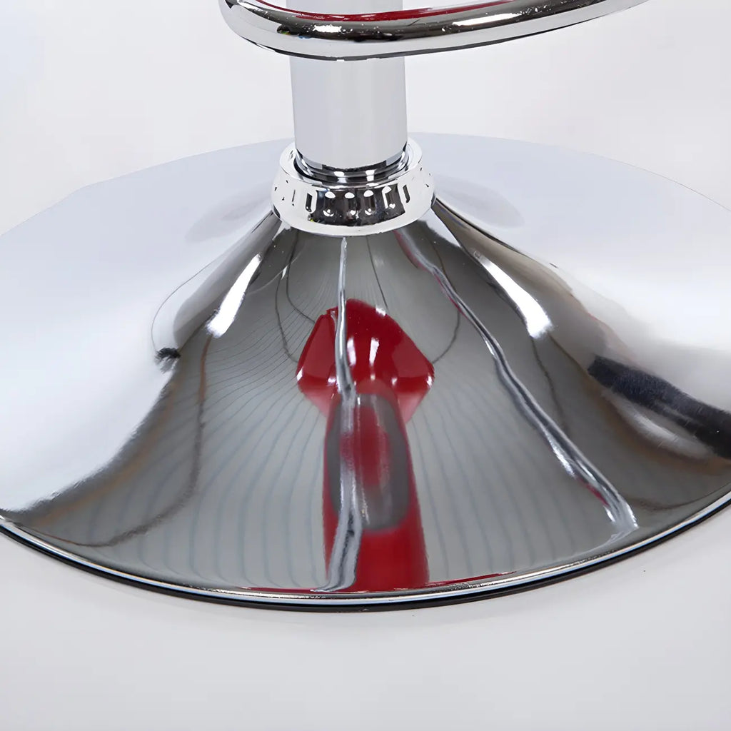 Tabouret de bar pivotant en plastique chromé, réglable en hauteur