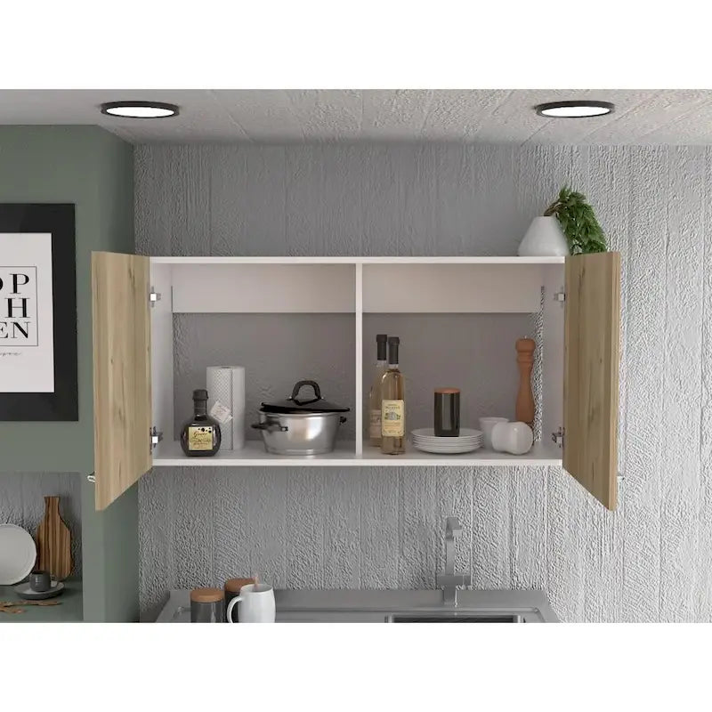 TUHOME Napoles Meuble Haut Mural Double Porte - N/A