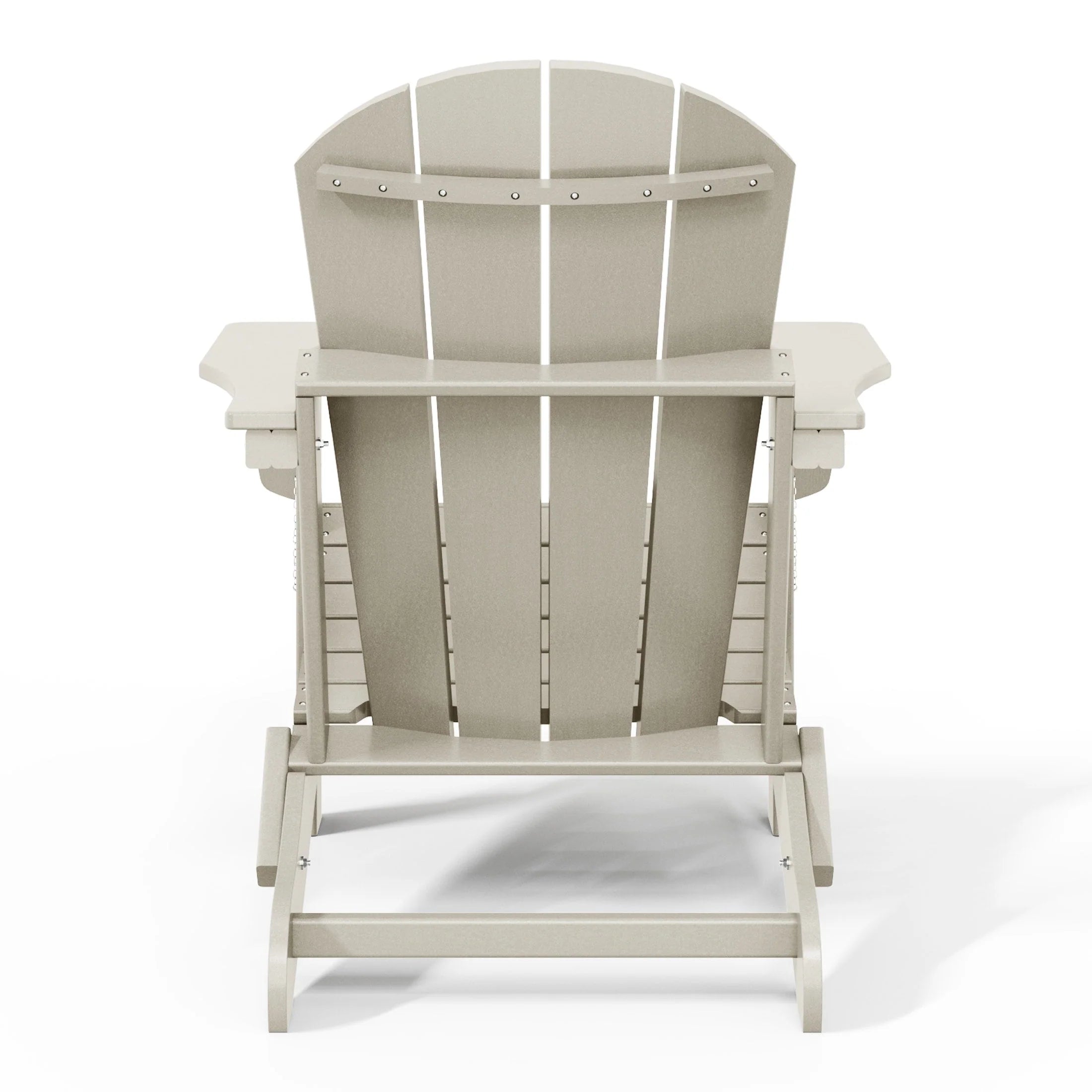 Chaise Adirondack pliante de patio d'extérieur tout temps résistante à la décoloration Polytrends Laguna