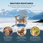 Chaise Adirondack pliante de patio d'extérieur tout temps résistante à la décoloration Polytrends Laguna