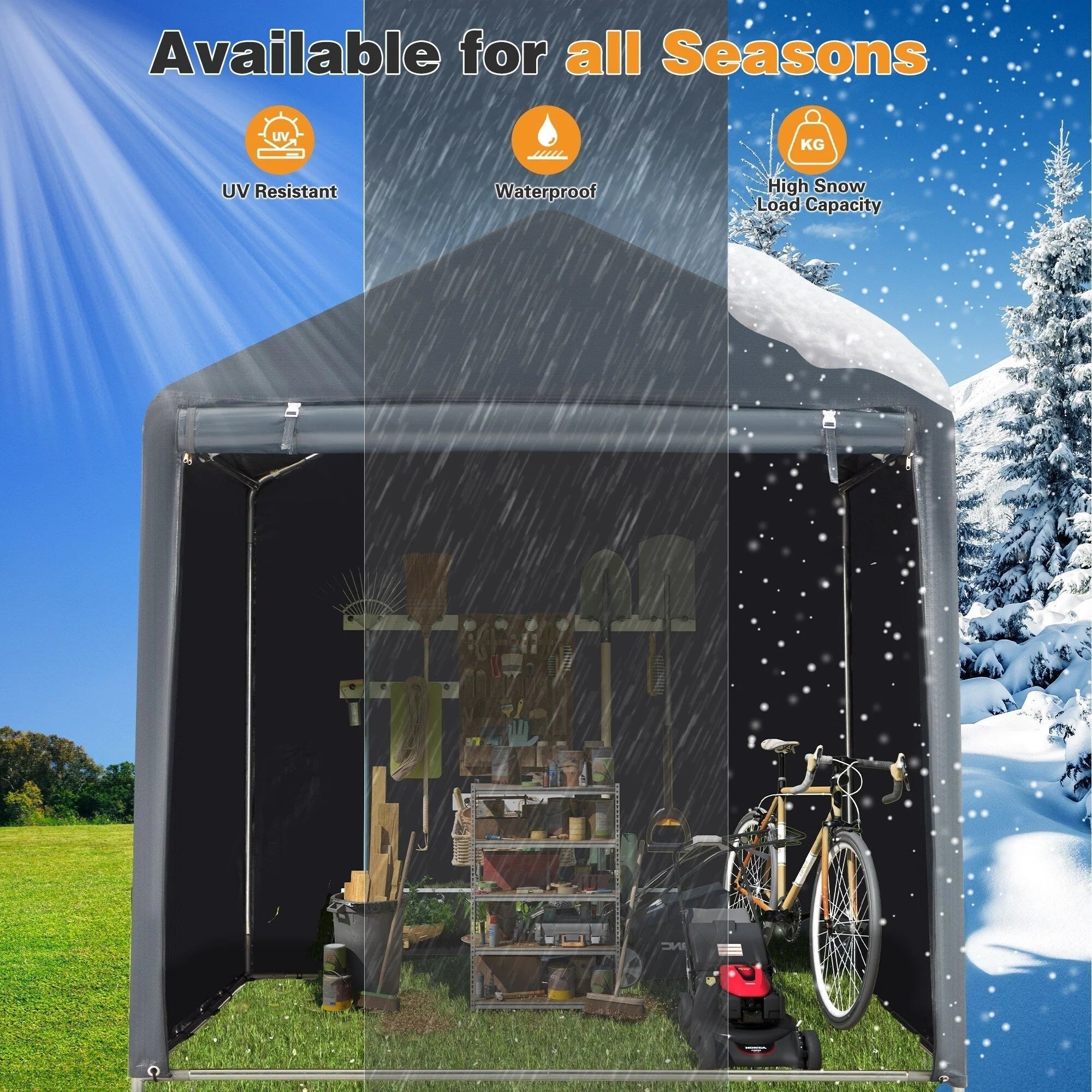 Abri de jardin et carport : abri portable pour vélos, motos et rangement de jardin