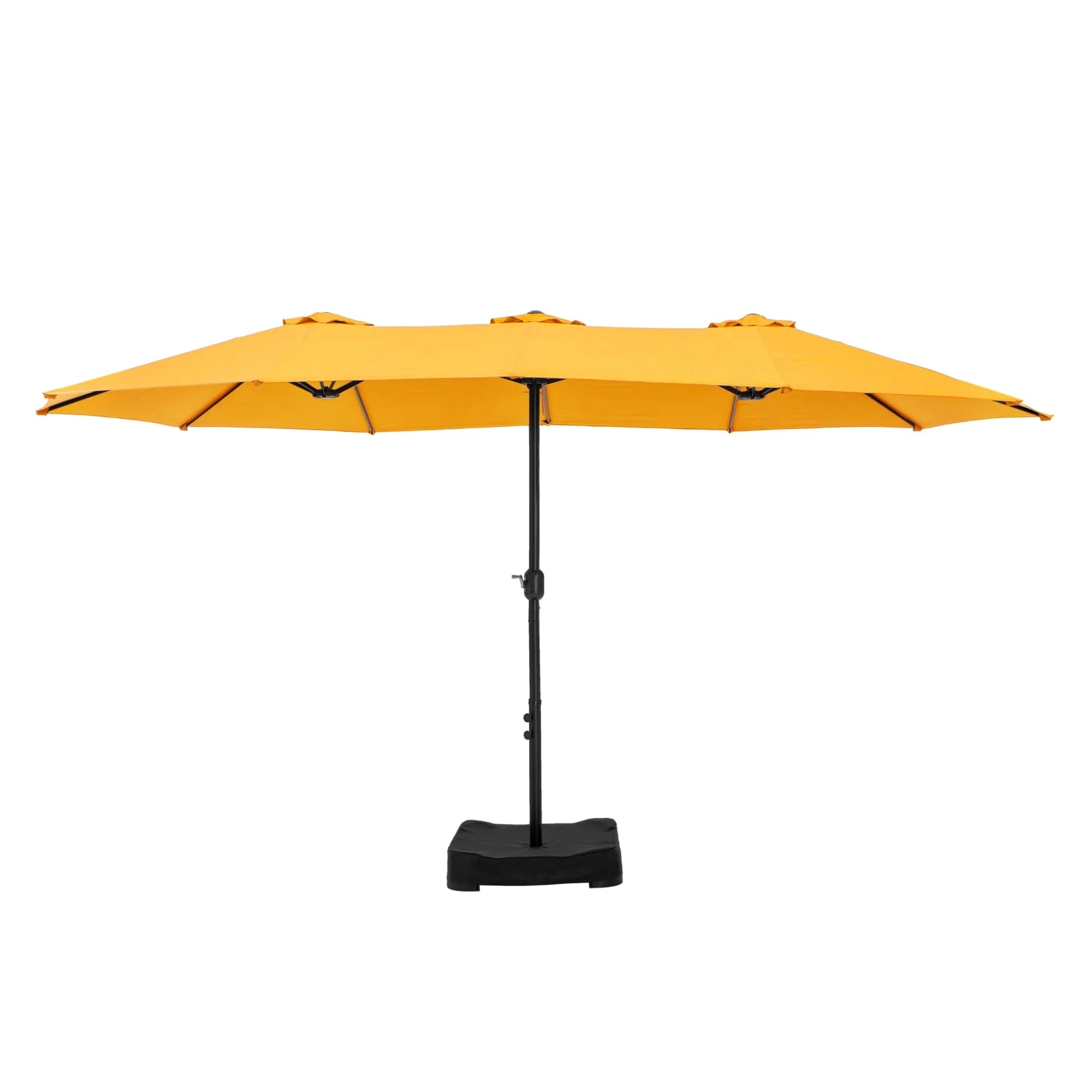 MAISON ARTS Parasol double de 4,5 m pour terrasse, grande taille, avec pied inclus